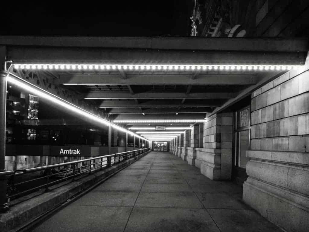 Pittsburgh Penn Station Amtrak Black and White