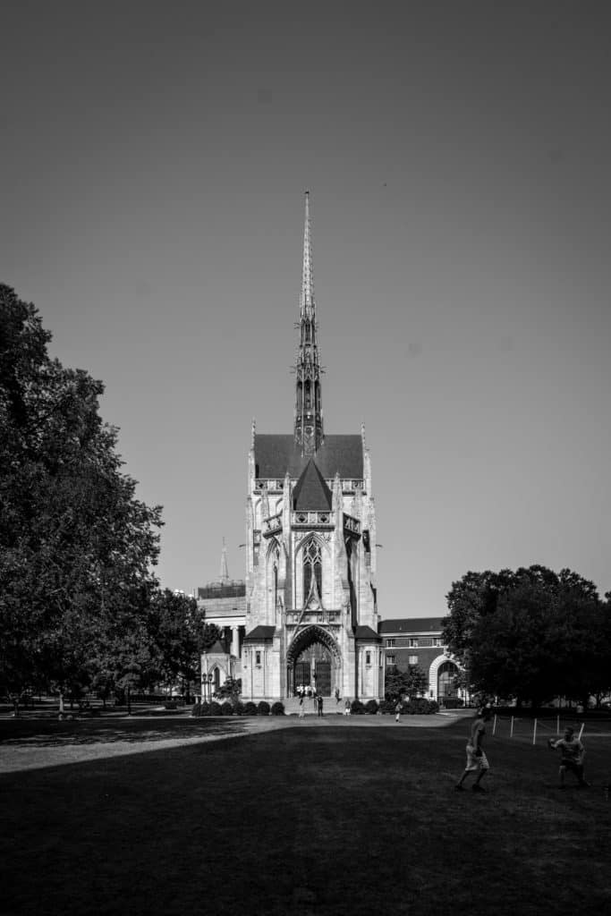 Pittsburgh Church Oakland Cathedral Black and White Pentax Sigma