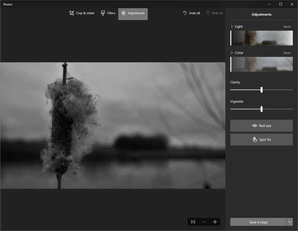 edit photos on windows 10 free no downloads black and white edit adjustments filters and more